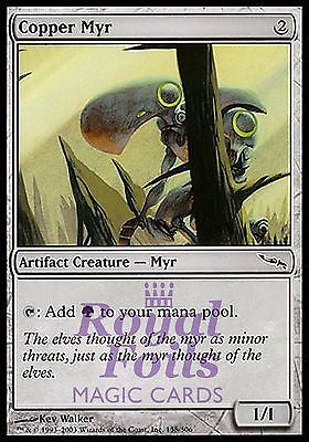 **2x FOIL Copper Myr** MDN MTG Mirrodin Common MINT artifact