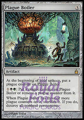 **1x FOIL Plague Boiler** RAV MTG Ravnica Rare MINT artifact black green