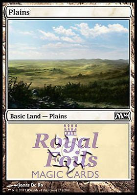 Plains #231 4x FOIL MTG M14 2014 Core Set Basic Land MINT white