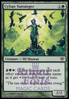 **2x FOIL Cylian Sunsinger** CON MTG Conflux Rare MINT green