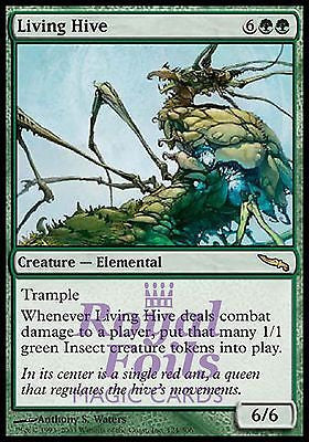 **1x FOIL Living Hive** MDN MTG Mirrodin Rare MINT green