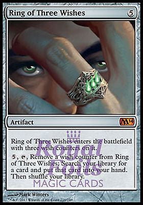 **1x FOIL Ring of Three Wishes** MTG M14 2014 Core Set Mythic MINT artifact