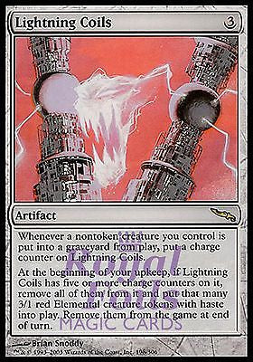 **1x FOIL Lightning Coils** MDN MTG Mirrodin Rare MINT artifact