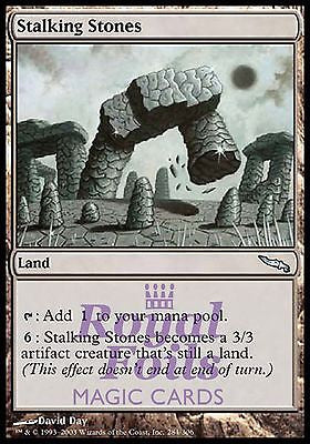 Stalking Stones 3x FOIL MDN MTG Mirrodin Uncommon MINT land