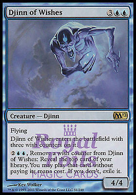 Djinn of Wishes 2x FOIL MTG M12 Magic 2012 Core Set Rare MINT blue