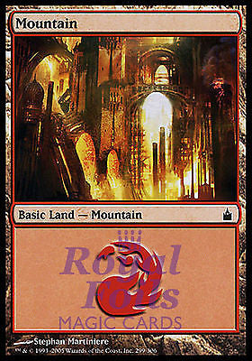 Mountain #299 2x FOIL RAV MTG Ravnica MINT basic land red