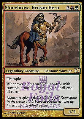 **1x FOIL Stonebrow Krosan Hero* TSP MTG Time Spiral Rare MINT red green