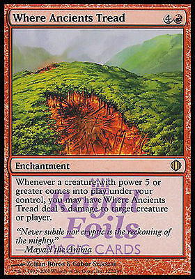 **1x FOIL Where Ancients Tread** ALA MTG Shards of Alara Rare MINT red