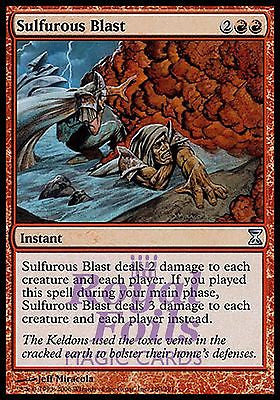 **3x FOIL Sulfurous Blast** TSP MTG Time Spiral Uncommon MINT red