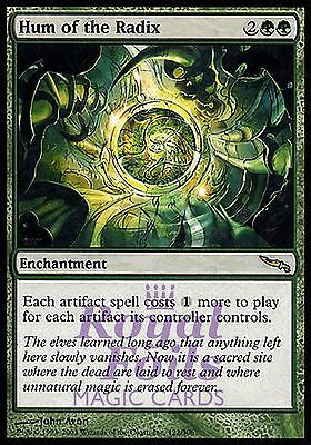 **1x FOIL Hum of the Radix** MDN MTG Mirrodin Rare MINT green