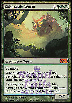 **1x FOIL Elderscale Wurm** MTG M13 Core Set Mythic MINT green