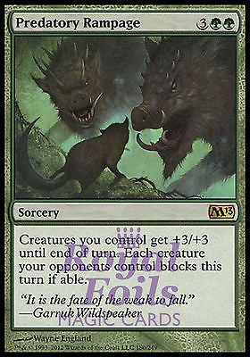 Predatory Rampage 2x FOIL MTG M13 Core Set Rare MINT green