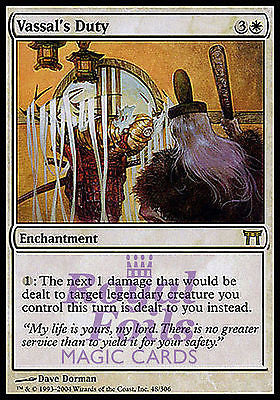 **1x FOIL Vassal's Duty** CHK MTG Champions Kamigawa Rare MINT white
