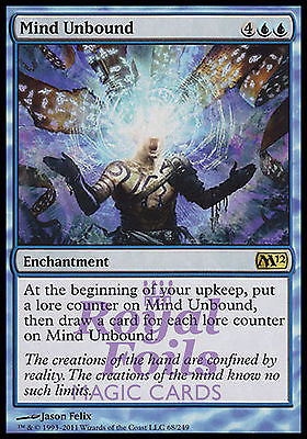 **1x FOIL Mind Unbound** MTG M12 Magic 2012 Core Set Rare MINT blue