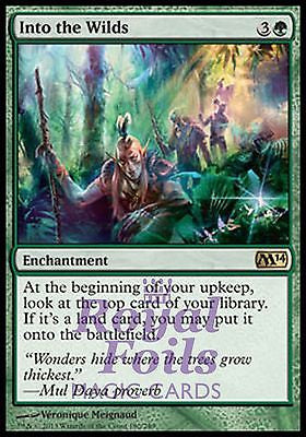 Into the Wilds 1x FOIL MTG M14 2014 Core Set Rare MINT green