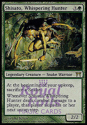 **1x FOIL Shisato, Whispering Hunter* CHK MTG Champions Kamigawa Rare MINT green