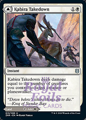Kabira Takedown // Plateau 2x FOIL ZNR MTG Zendikar Rising Uncommon MINT white land