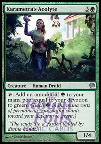 Karametra's Acolyte 2x FOIL THS MTG Theros Uncommon MINT green