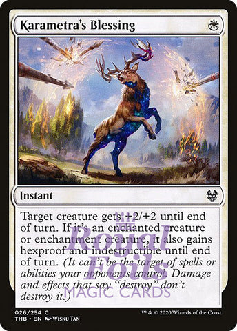 Karametra's Blessing 4x FOIL THB MTG Theros Beyond Death Common MINT white