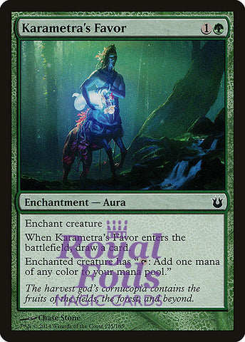 Karametra's Favor 4x FOIL BNG MTG Born of the Gods Common MINT green