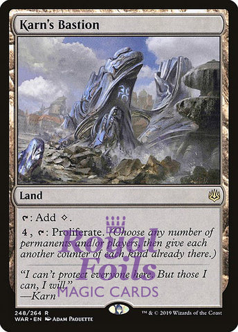 Karn's Bastion 1x FOIL WAR MTG War of the Spark Rare MINT land