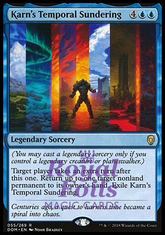 **1x FOIL Karn's Temporal Sundering** DOM MTG Dominaria Rare MINT blue