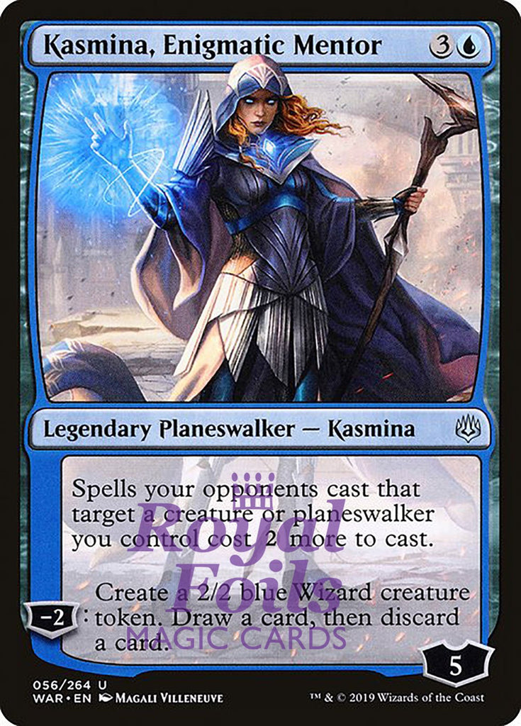 **1x FOIL Kasmina, Enigmatic Mentor** WAR MTG War of the Spark Uncommon MINT blue