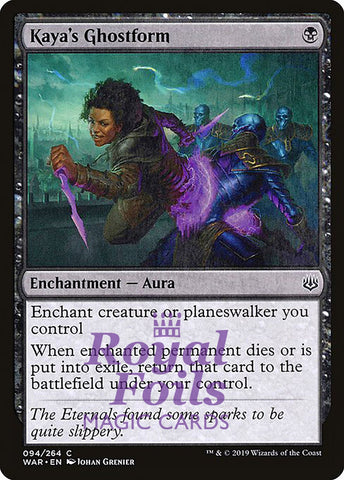 **1x FOIL Kaya's Ghostform** WAR MTG War of the Spark Common MINT black