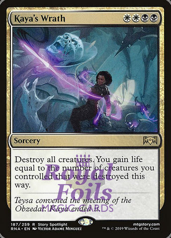 Kaya's Wrath 1x FOIL RNA MTG Ravnica Allegiance Rare MINT white black