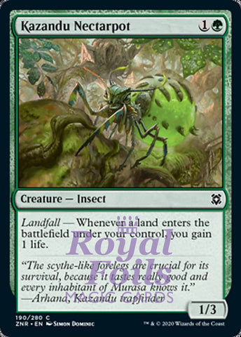Kazandu Nectarpot 4x FOIL ZNR MTG Zendikar Rising Common MINT green
