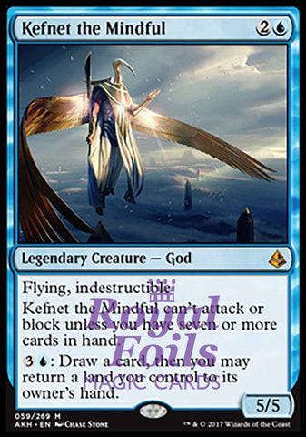 **1x FOIL Kefnet the Mindful** AKH MTG Amonkhet Mythic MINT blue