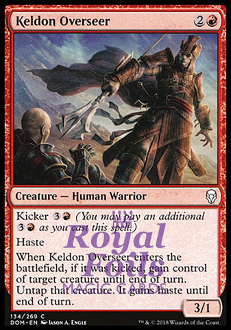 Keldon Overseer 4x FOIL DOM MTG Dominaria Common MINT red