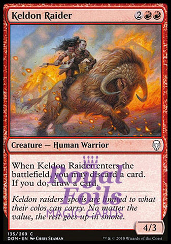 Keldon Raider 4x FOIL DOM MTG Dominaria Common MINT red