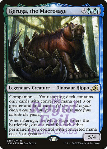 Keruga, the Macrosage 2x FOIL IKO MTG Ikoria Rare MINT green blue