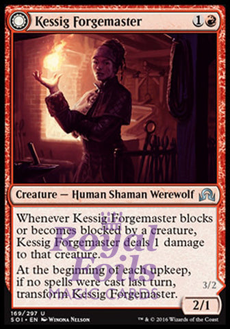 Kessig Forgemaster // Flameheart Werewolf 2x FOIL SOI MTG Shadows Over Innistrad Uncommon MINT red
