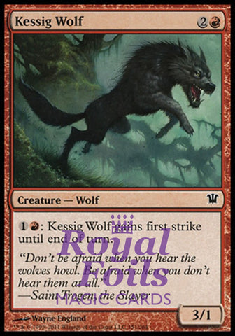 **4x FOIL Kessig Wolf** ISD MTG Innistrad Common 1 MT + 3 NM red
