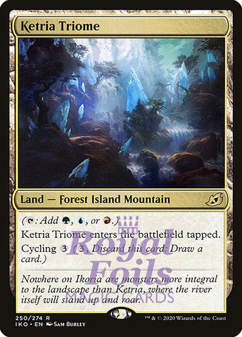 Ketria Triome 1x FOIL IKO MTG Ikoria Rare MINT green blue red land