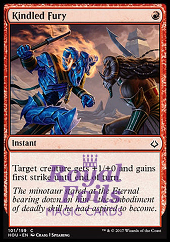 Kindled Fury 4x FOIL HOU MTG Hour of Devastation Common MINT red