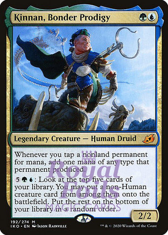 Kinnan, Bonder Prodigy 1x FOIL IKO MTG Ikoria Mythic MINT green blue