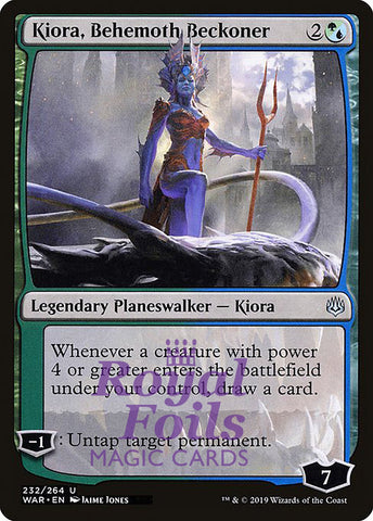 Kiora, Behemoth Beckoner 1x FOIL WAR MTG War of the Spark Uncommon MINT blue green