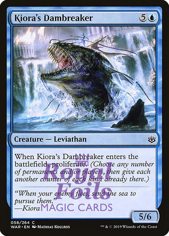 Kiora's Dambreaker 3x FOIL WAR MTG War of the Spark Common MINT blue
