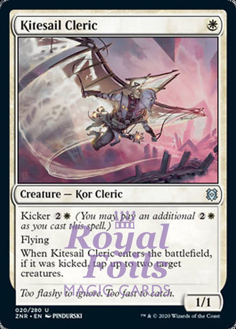 Kitesail Cleric 4x FOIL ZNR MTG Zendikar Rising Uncommon MINT white