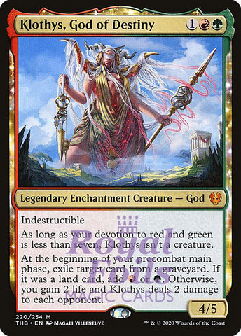 Klothys, God of Destiny 1x FOIL THB MTG Theros Beyond Death Mythic MINT red green
