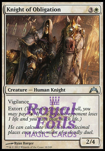 Knight of Obligation 1x FOIL GTC MTG Gatecrash Uncommon MINT white