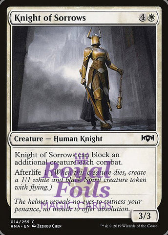 Knight of Sorrows 4x FOIL RNA MTG Ravnica Allegiance Common MINT white
