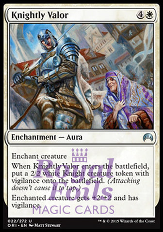 Knightly Valor 2x FOIL ORI MTG Magic Origins Uncommon MINT white