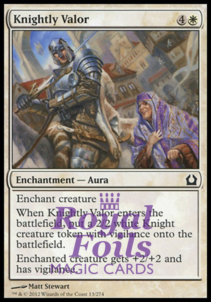 Knightly Valor 4x FOIL RTR MTG Return to Ravnica Common MINT white