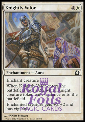 Knightly Valor 4x FOIL RTR MTG Return to Ravnica Common MINT white