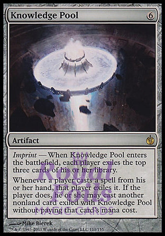 **1x FOIL Knowledge Pool** MBS MTG Mirrodin Besieged Rare MINT artifact