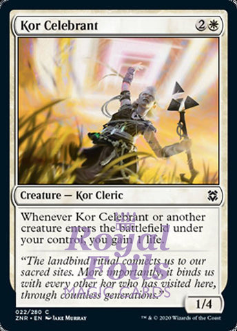 Kor Celebrant 4x FOIL ZNR MTG Zendikar Rising Common MINT white